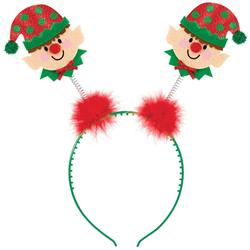 397674 Christmas Elf Head Boppers - Pack Of 5