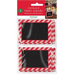400125 Christmas Chalkboard Label Stands - 8 Piece Per Pack, Pack Of 3