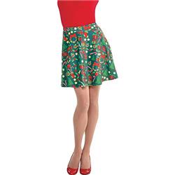 8402513 Adult Christmas Skater Skirt - Green