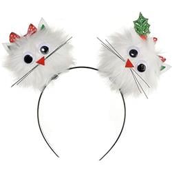 8402517 Christmas Cat Pom Pom Headband - Pack Of 3