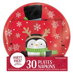 952197 6.5 X 6.5 In. Christmas Snowy Friends School Value Pack - 60 Piece Per Pack, Pack Of 2