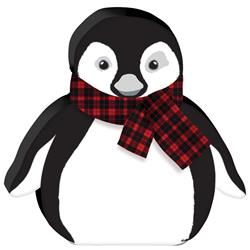 242420 Christmas Mini Standing Penguin Decoration - Pack Of 4