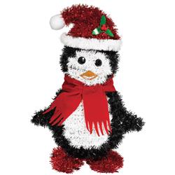 242427 Christmas 3d Tinsel Penguin - Pack Of 2