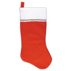 370004 18 In. Red Plush Christmas Stocking - Pack Of 5