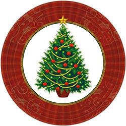 UPC 048419725657 product image for 759729 9 in. Christmas Twinkling Tree Paper Plates - 50 Piece per Pack, Pack | upcitemdb.com