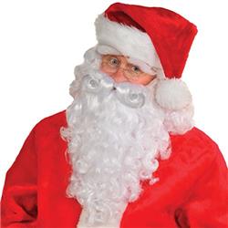 840513 Christmas Santa Claus Wig & Beard - Synthetic Fiber