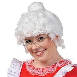 840494 Christmas Mrs. Claus Wig - Synthetic Fiber