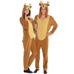 845111 Zipster Reindeer One Piece Adult Costume - Small & Medium