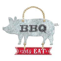 242143 Summer Bbq Hanging Metal Sign - Pack Of 3