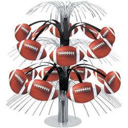 242603 14 In. Football Cascade Centerpiece Decoration, Red - Pack Of 4