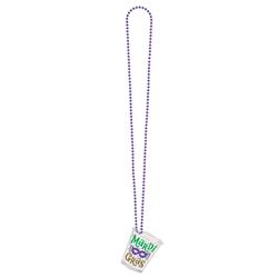 396723 32 In. Mardi Gras Plastic Shot Glass Necklace - Pack Of 7