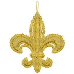 241967 14 X 12.5 In. Gold Fleur De Lis Mardi Gras Foam Decoration - Pack Of 2