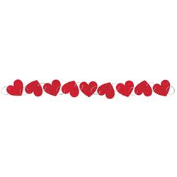 220119 9 Ft. Red Heart Valentines Day Prismatic Ring Garland - Pack Of 6