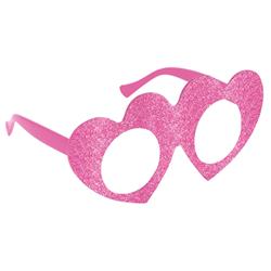 250400 Pink Heart-shaped Valentines Day Plastic Glasses - Pack Of 5