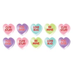 193113 Conversation Hearts Valentines Day Paper Cutout Assortment - Pack Of 90