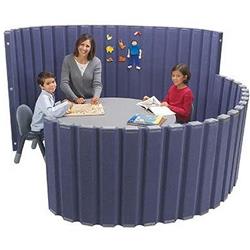 Angeles Ab8450bl 48 In. X 6 Ft. Soundsponge Quiet Dividers Wall With 2 Support Feet, Slate