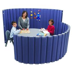 Angeles Ab8400pb 30 In. X 6 Ft. Soundsponge Quiet Dividers Wall With 2 Support Feet, Blueberry