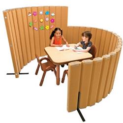 Angeles Ab8401nt 30 In. X 10 Ft.soundsponge Quiet Dividers Wall With 2 Support Feet, Natural Tan