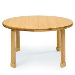 Angeles Ab7820l12 36 In. Dia. Round Natural Wood Table With 12 In. Legs