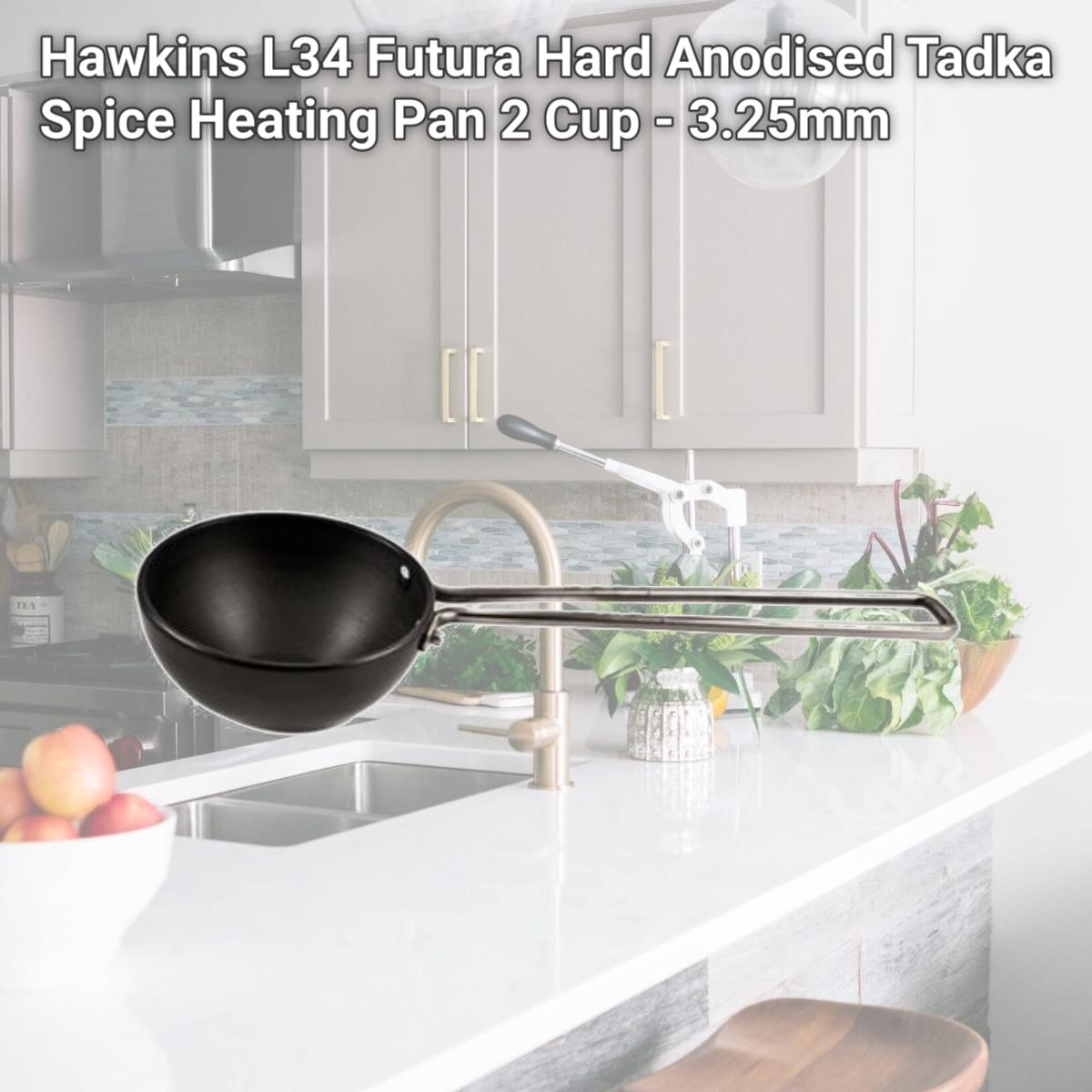 Picture of Hawkins L34 Futura Hard Anodised Tadka Spice Heating Pan 2 Cup - 3.25mm