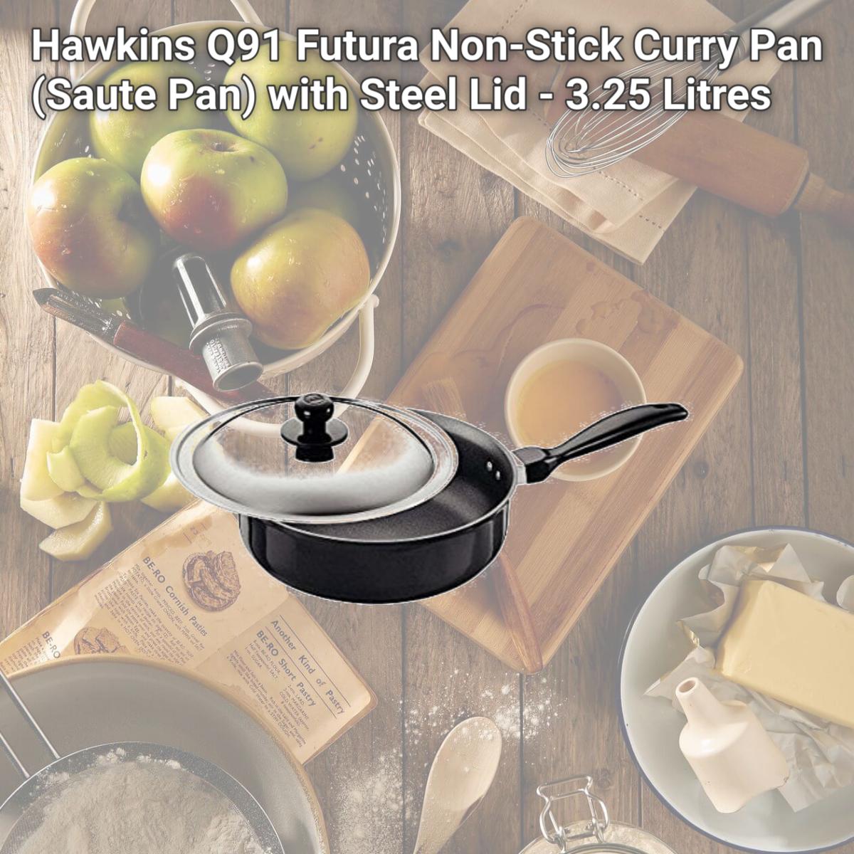 Picture of Hawkins Q91 Futura Non-Stick Curry Pan (Saute Pan) with Steel Lid - 3.25 Litres
