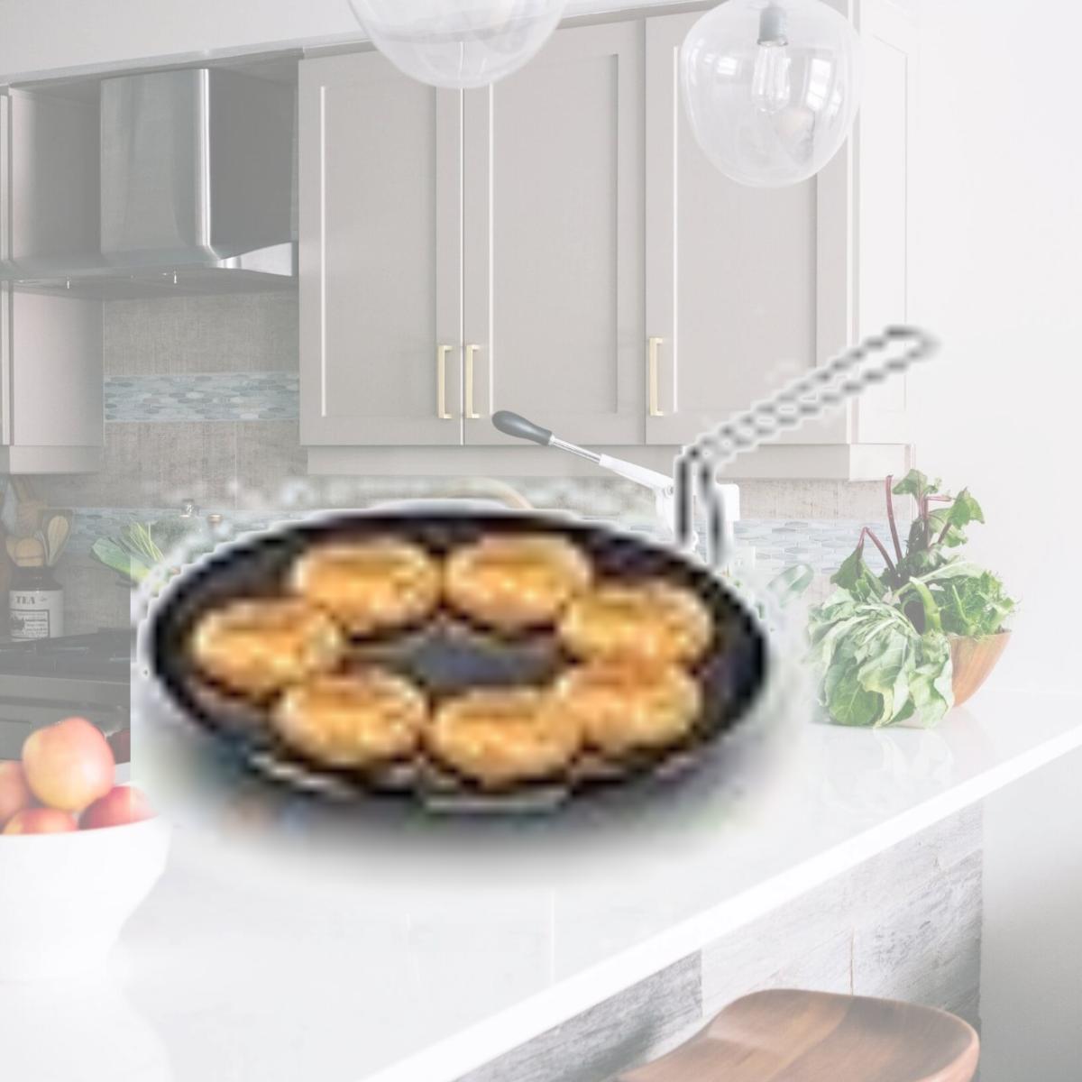 Picture of Hawkins Q40 Futura Non-Stick Flat Tava Griddle 12 in. For Dosa- 4.88mm with Steel Handle