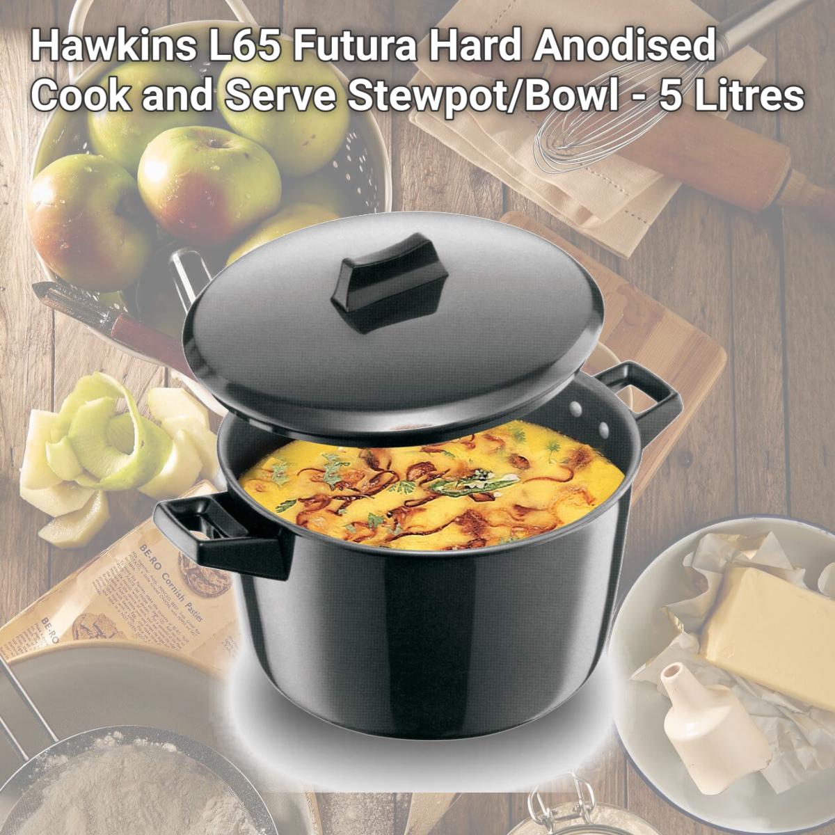 Picture of Hawkins L65 Futura Hard Anodised Cook and Serve Stewpot/Bowl - 5 Litres