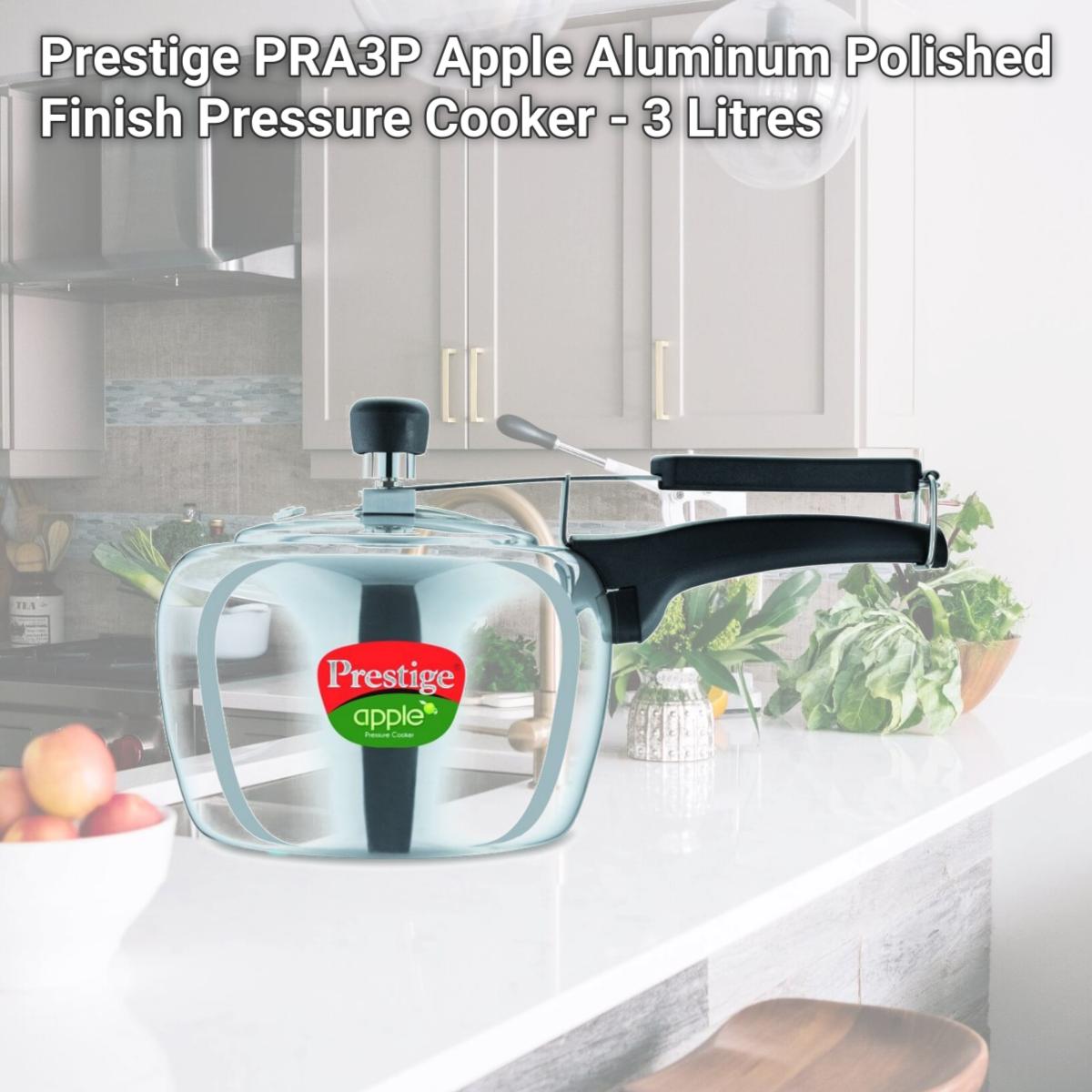 Picture of Prestige PRA3P Apple Aluminum Polished Finish Pressure Cooker - 3 Litres