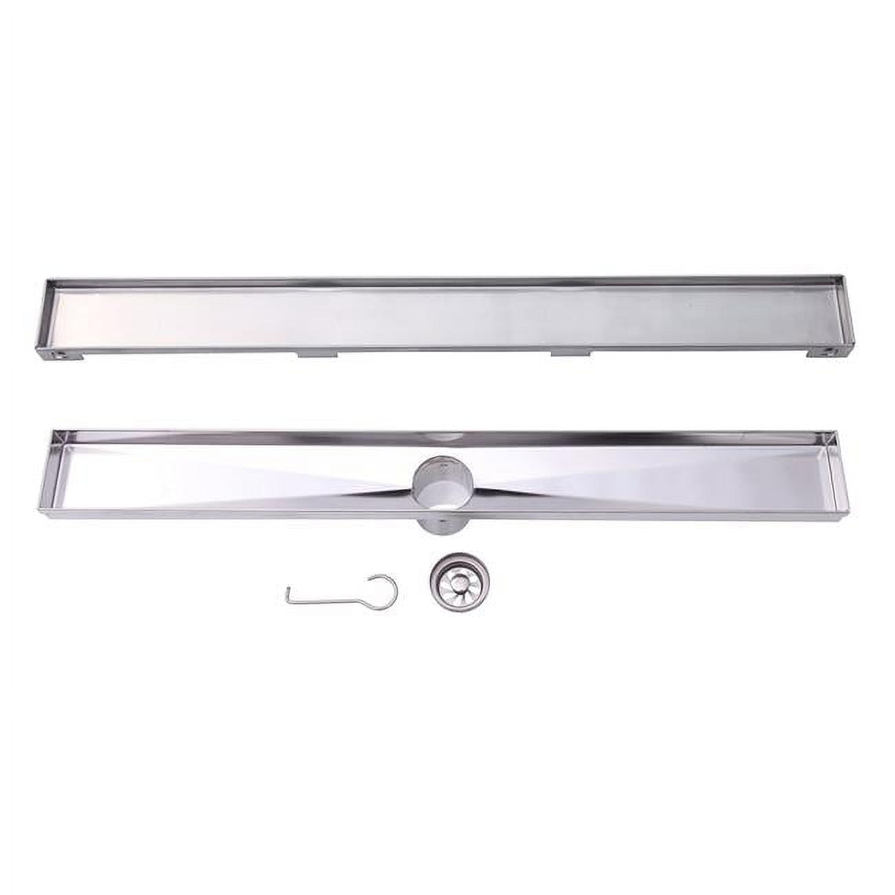 Modern Hole Design Stainless Steel Linear Drain - 36 In.