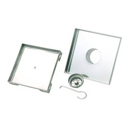 Bnsdc16 Contemporary & Modern Invisible Style Tile Insert Square Shower Drain, Brushed Stainless - 6 X 6 In.