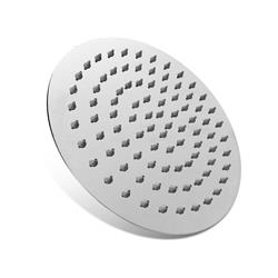 Ultra Thin Stainless Steel Round Rainfall Shower Head, Mirrored - 7.87 In.