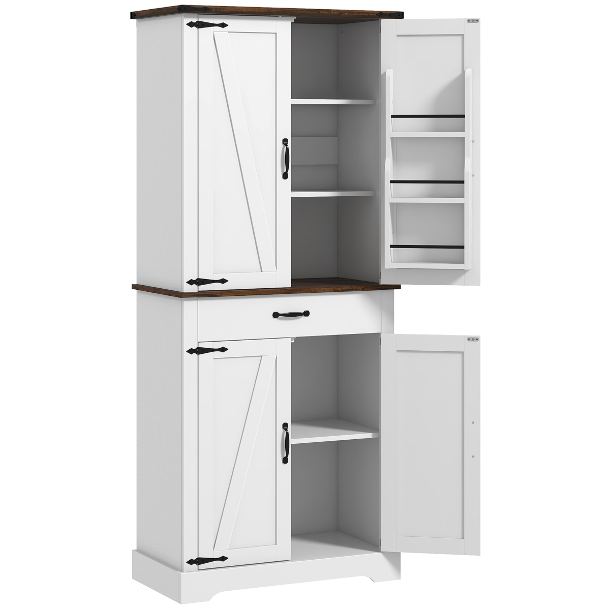 83A-143V81WT Homcom 71 in. Tall Kitchen Cabinet - White
