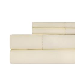 Hem-500ctn-ivy-qn Hemstitch 500 Thread Count 100 Percent Cotton Sheet Set - Queen - Ivory