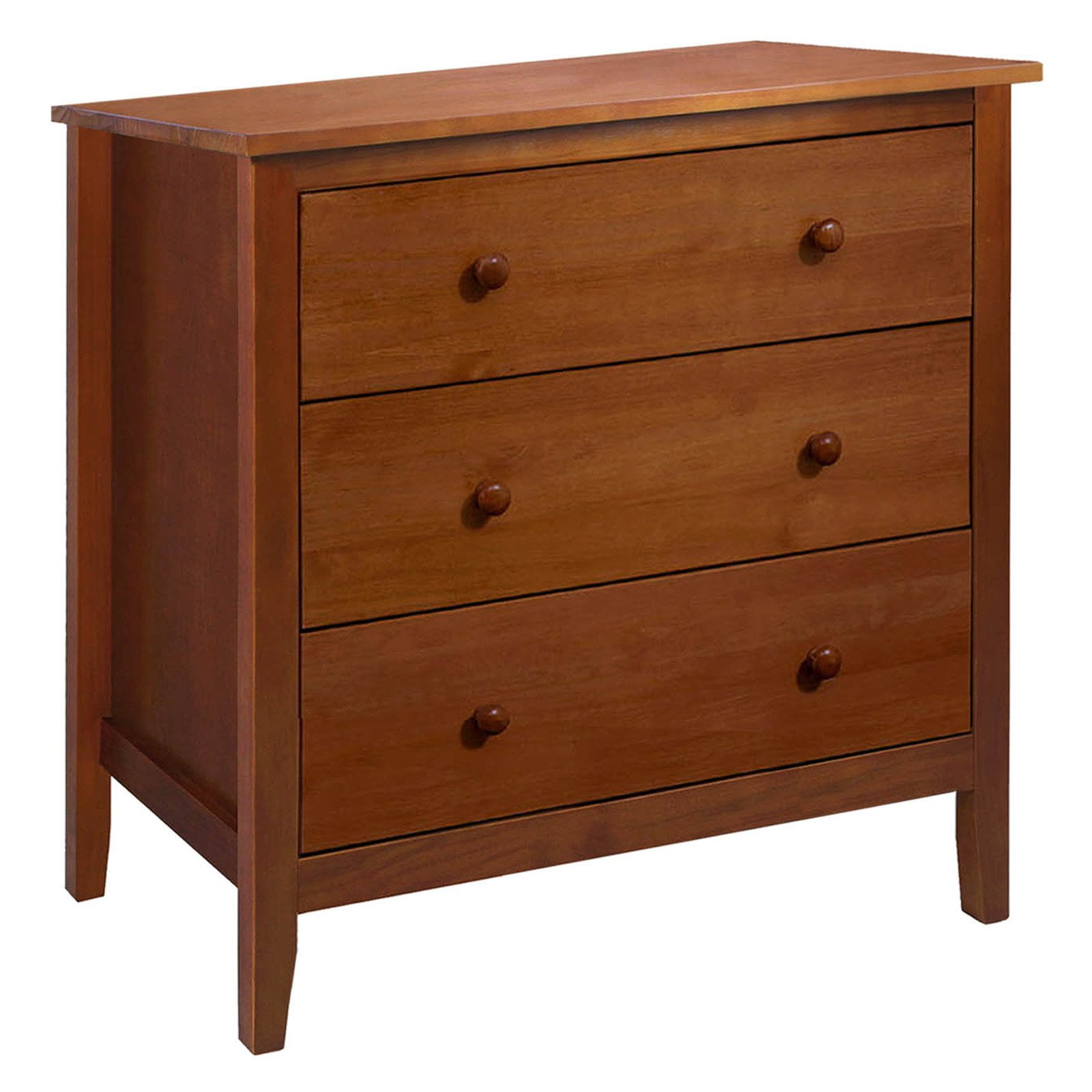 Adeptus Solid Wood 77224 Easy Pieces Solid Pine Three Drawer Chest - Pecan