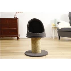 9034101 15 In. Round 27 In. Canopy Luxury Bed & Scratching Post, 18 In. Base