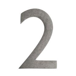 3582apa-2 4 In. Antique Pewter Floating House Number 2