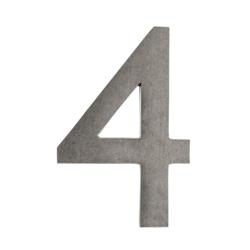 3582apa-4 Floating House Number 4, Antique Pewter - 4 In.