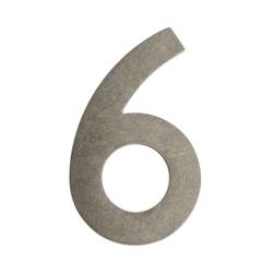 3582apa-6 Floating House Number 6, Antique Pewter - 4 In.
