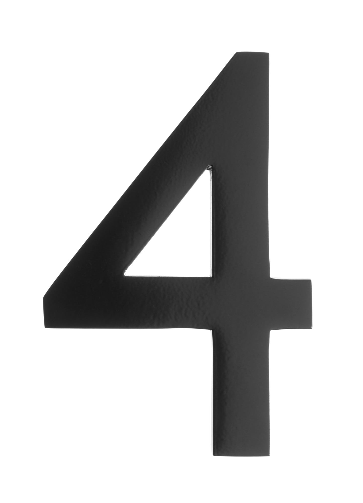 3582b-4 Floating House Number 4, Black - 4 In.