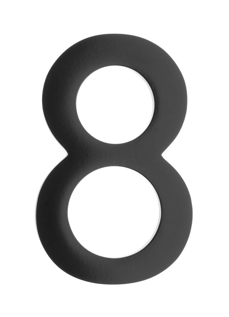 3585b-8 Floating House Number 8, Black - 5 In.