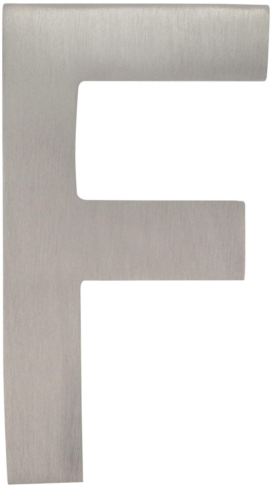 UPC 832794008135 product image for 3582SN-F 4 in. Brass Floating House Letter F, Satin Nickel | upcitemdb.com