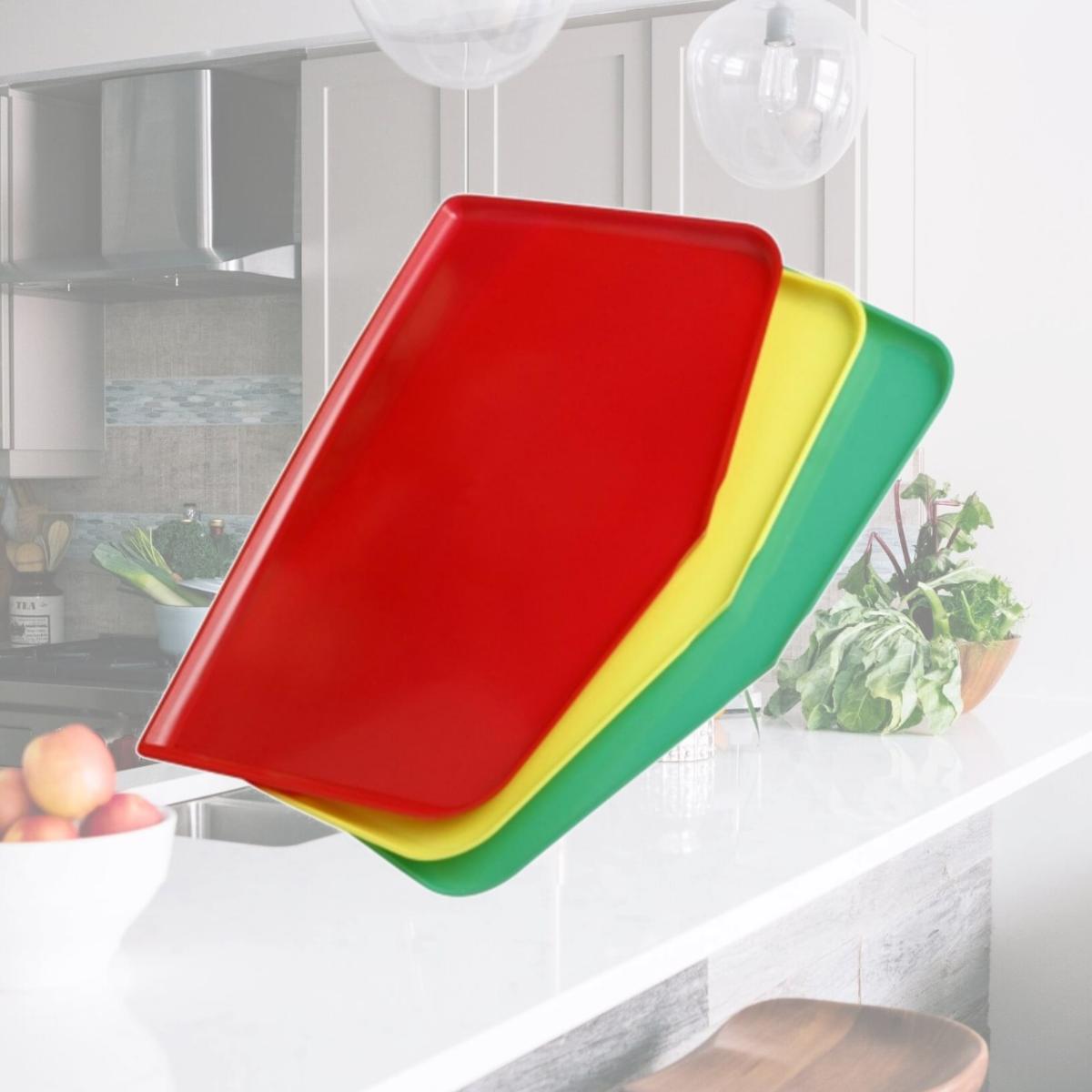 Picture of Argee Corp RG909 Chop Keeper Chopping Tray - Red  Yellow and Green