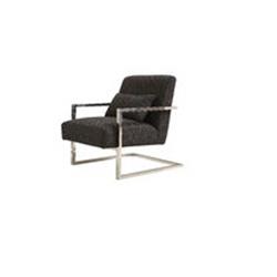 Lcskchch Skyline Accent Chair In Charcoal Fabric