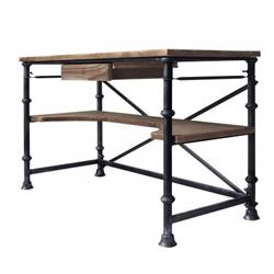 Lcthdesbpi Theo Desk In Industrial Grey & Pine Wood Top