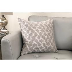 Lcpian20do Andante Contemporary Decorative Feather & Down Throw Pillow In Dove Jacquard Fabric - 20 X 20 X 7 In.