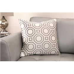 Lcpiwa20gray Warren Contemporary Decorative Feather & Down Throw Pillow In Gray Jacquard Fabric - 20 X 20 X 7 In.