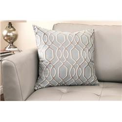 Lcpifr20se Frances Contemporary Decorative Feather & Down Throw Pillow In Sea Jacquard Fabric - 20 X 20 X 7 In.