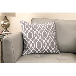 Lcpifr20gray Frances Contemporary Decorative Feather & Down Throw Pillow In Gray Jacquard Fabric - 20 X 20 X 7 In.