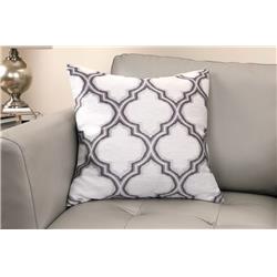 Lcpiar20gray Aria Contemporary Decorative Feather & Down Throw Pillow In Gray Jacquard Fabric - 20 X 20 X 7 In.