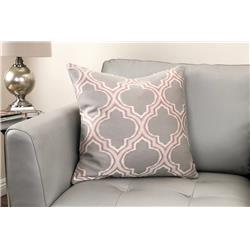 Lcpiar20do Aria Contemporary Decorative Feather & Down Throw Pillow In Dove Jacquard Fabric - 20 X 20 X 7 In.